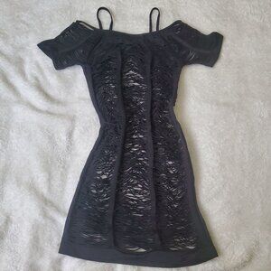 Womens Mini dress see through no label but‎ fits like XS to Small black color